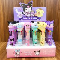 Nuevo Set De 36 Bolígrafos Punto De Escritura 0.5mm Sanrio Kuromi Cinnamoroll 10 Colores Regalo Para Niños Estudiantes Material Plástico Marcador Para Dibujos - details 0