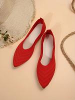 Zapatos Planos De Mujer Con Punta Puntiaguda Y Color Sólido Zapatos Slip-on Transpirables Y Casuales Ballet Flat Zapatos Para Mujer Loafer - details 25