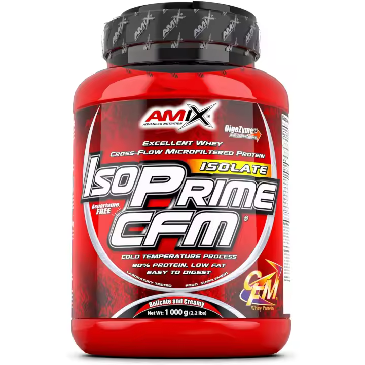 AMIX - Proteína Isolada Isoprime CFM, 1 Kg - Sabor a Elegir - Gran Aporte de Aminoácidos - Contiene Enzimas Digestivas - Proteínas para Aumentar Masa Muscular - 1