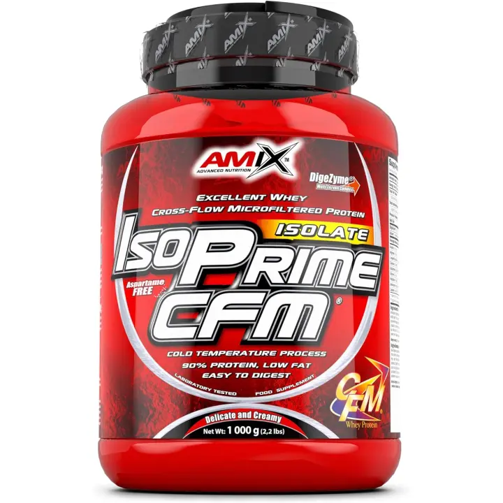 AMIX - Proteína Isolada Isoprime CFM, 1 Kg - Sabor a Elegir - Gran Aporte de Aminoácidos - Contiene Enzimas Digestivas - Proteínas para Aumentar Masa Muscular - 1