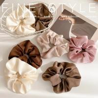 Scrunchies De Satén Para Mujer Accesorios De Cabello Textura Esmerilada Gomas Elásticas Para Pelo Complementos De Moda - details 1
