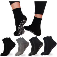4 Pares Calcetines Antideslizantes Mujer y Calcetines Antideslizantes Hombre - Calcetines Yoga - Calcetines Pilates - details 0