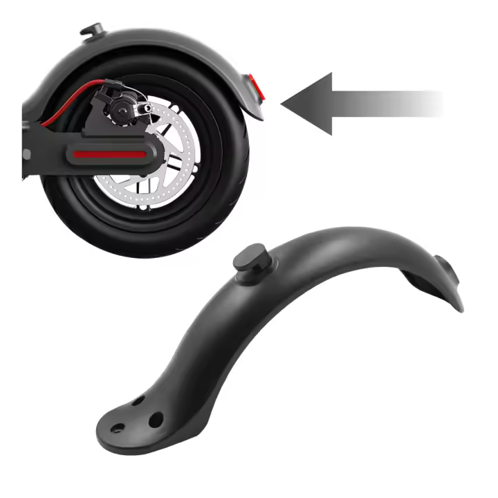 ✅Guardabarros Patinete Eléctrico Xiaomi M365 / Pro Trasero con Tornillos y Tapones de Goma - Sin Luz de Freno - Piezas Patineta, Repuestos, Recambios, Monopatín, Accesorios - 1