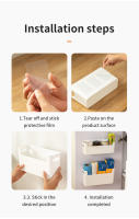 Organizador De Almacenamiento Multifuncional WORTHBUY Estante Para Cocina Colgante Sin Perforar En Plástico Blanco Y Transparente - details 7