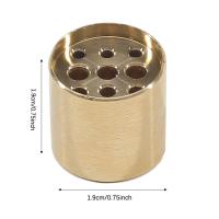Soporte De Incienso Con Nueve Agujeros De Flor Mini Loto De Cobre Quemador De Incienso Para Casa Estilo De Té Sandálias Base Para Madera De Sándalo - details 4