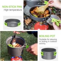 Kit de utensilios de cocina Para acampar, 14 piezas de utensilios de cocina de Aluminio para acampar, juego de utensilios de cocina portátil para 2-3 personas para acampar, picnic, barbacoa, senderism, senderismo - details 0