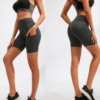 Pantalones cortos de Yoga para mujer, pantalones cortos de entrenamiento de cintura alta para gimnasio, Fitness, Yoga, levantamiento de glúteos, mallas de yoga para correr, pantalones cortos de ciclismo - details 3