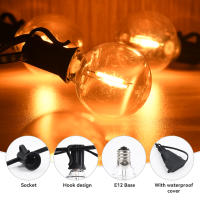 Cadena De Luces LED G40 15M IP44 Impermeable Luz De Navidad Amarilla Cálida Para Jardín Decoración De Boda Al Aire Libre - details 4