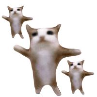 Muñeco De Peluche De Gato Lindo Wowwow Juguete De Peluche Simulación Animal Regalo De Cumpleaños O Navidad Para Niños Coleccionable Decoración Del Hogar - details 3