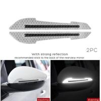 2pcs/set Pegatinas Reflectantes Para Espejo Retrovisor De Coche Advertencia De Seguridad Decoración De Bandas Reflectantes Para Espejo Retrovisor - details 4