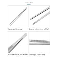 Pinzas De Barbacoa De Acero Inoxidable 30cm Con Dientes Largos Y Planos Herramientas De Cocina Para Alimentos Resistentes Al Calor Y Fáciles De Limpiar - details 5