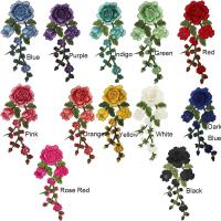 Parche Bordado De Flores Para Ropa Parche De Hierro Con Cadena Larga Adhesivo De Textil Para Adultos Unisex Material Poliéster - details 2