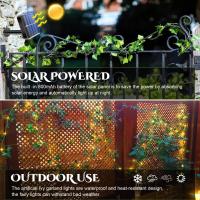12M 120 LED Guirnalda Luces Exterior Solar, Hiedra Artificial con Luces Solares, 8 Modos Impermeable LED Solar Luz Alambre Cadena de Luces Solares Decoración - details 5