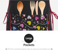 DEKORA SOUL - Delantal de Trabajo Unisex Negro - Ideal para Hostelería, Cocina y Limpieza - Diversos Patrones y Tamaños - details 4