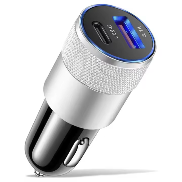 DAM. Cargador USB para coche PD 15W 2,3x2,3x7cm - 1