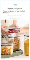 Juego De 4 Botellas Selladas De Gran Capacidad Para Almacenamiento De Cereales Transparente Plástico Resistente Al Humo En La Cocina - details 4