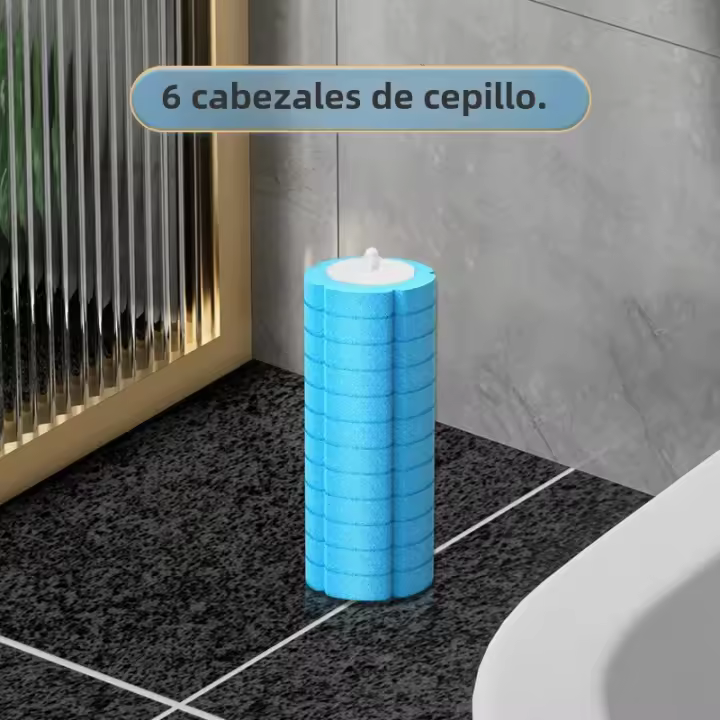Cepillo De Inodoro Desechable Con Mango Largo Montado En La Pared Herramientas De Limpieza Para Baño Accesorios WC Ecológicos - 1