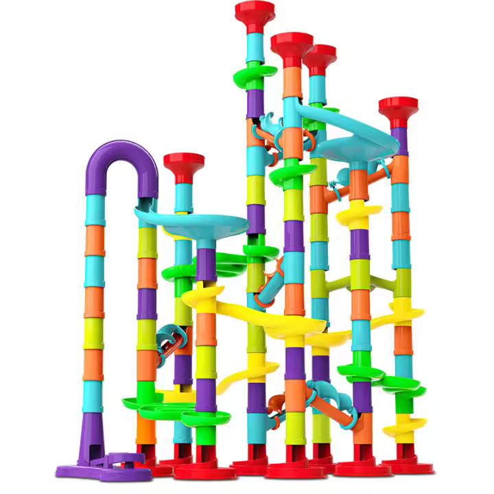 Juego De Carreras De Bolas Con Catapultas Y Bloques De Construcción Para Niños Juguetes Educativos De Cuentas Y Plástico Regalo Ideal Para Edad 14+ - 1