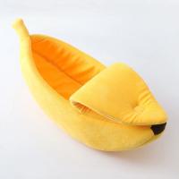 Cama De Perro Gato Forma De Plátano Caliente Almohadilla Cómoda Para Pupusas Y Gatitos Sillón Portátil Para Mascotas Material De Peluche Coral - details 9