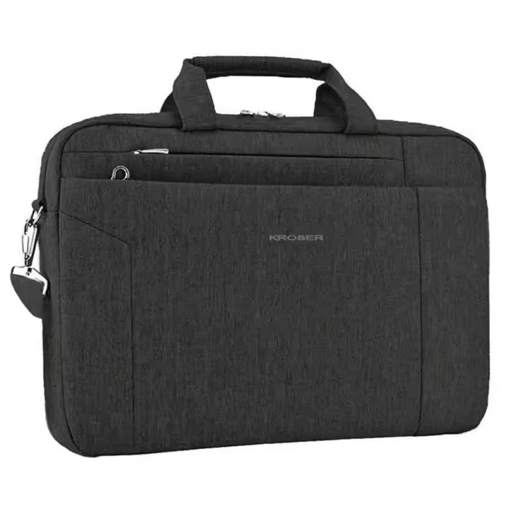 Bolso para portátil de 15 pulgadas, maletín para portátil, Bolso para tableta, Bandolera, Bolso impermeable, Bolso de Negocios para portátil para Mujeres y humores, color Gris - 1