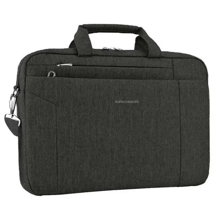 Bolso para portátil de 15 pulgadas, maletín para portátil, Bolso para tableta, Bandolera, Bolso impermeable, Bolso de Negocios para portátil para Mujeres y humores, color Gris - 1
