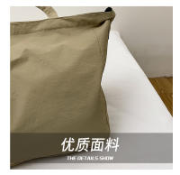 Bolso De Hombro Para Mujer De Lona Gran Capacidad Estilo Literario Ligero Y Sencillo Bolso Cruzado Con Manija De Viaje - details 3