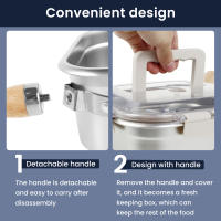 Olla Para Freír Acero Inoxidable Con Asa Y Cesta Multifuncional Pote De Freír Cuadrado Portátil Sartén Para Cocinar - details 6