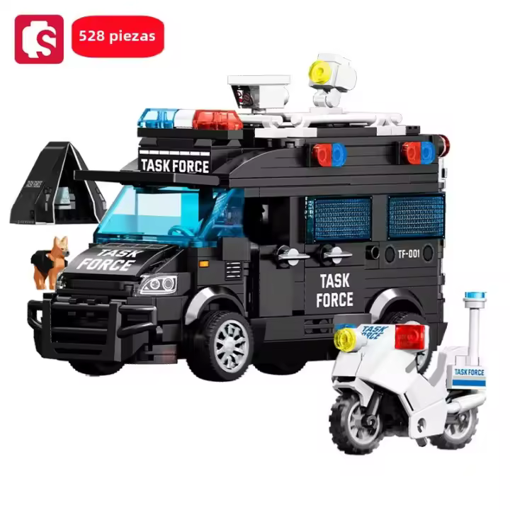 SEMBO 528 Piezas Serie Militar Bloques De Construcción Vehículos MOC Modelos De Perro Coche Policial Juguetes Para Niños Regalos De Cumpleaños Para Boys - 1