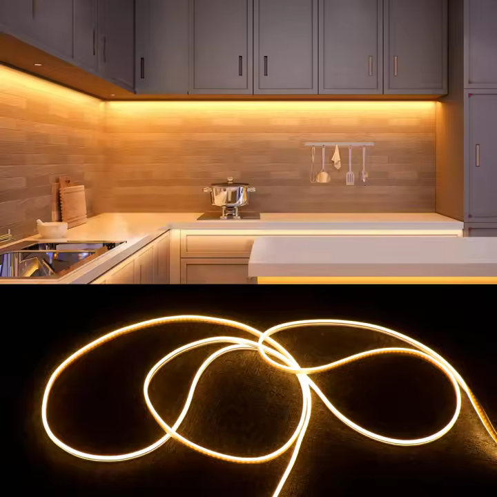 Tira De Lámparas LED Neón 1-5M Impermeable Para Iluminación De Habitaciones Cocinas Armarios Con Enchufe EU/US 220V/110V - 1