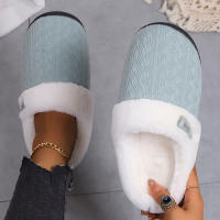 Zapatillas Casuales De Pelo Fluffy Para Mujer Invierno Plush Interior Zapatos De Mujer 2025 Plataforma Calientes Tallas Grandes Pareja Planas - details 11