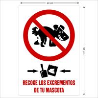 Protege-t - Letrero placa PVC "RECOGE LOS EXCREMENTOS DE TU MASCOTA" 30 X 20 o 30 x 40 - details 2