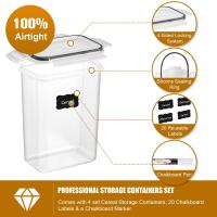 Juego De 7 Contenedores Para Alimentos BPA Free Plástico Airtight Con 10 Pegatinas Y Lápiz Caja De Almacenamiento Para La Cocina - details 7