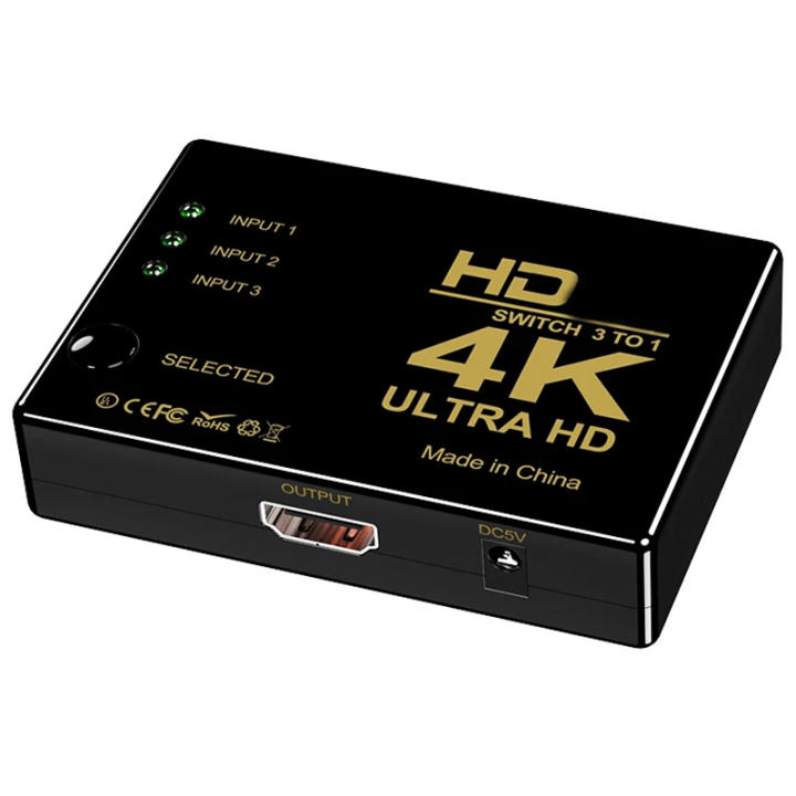 Interruptor HDMI 4K 3 En 1 Salida HD 1080P Cable De Video Adaptador Hub Converter Para PS4/3 TV Box HDTV PC
