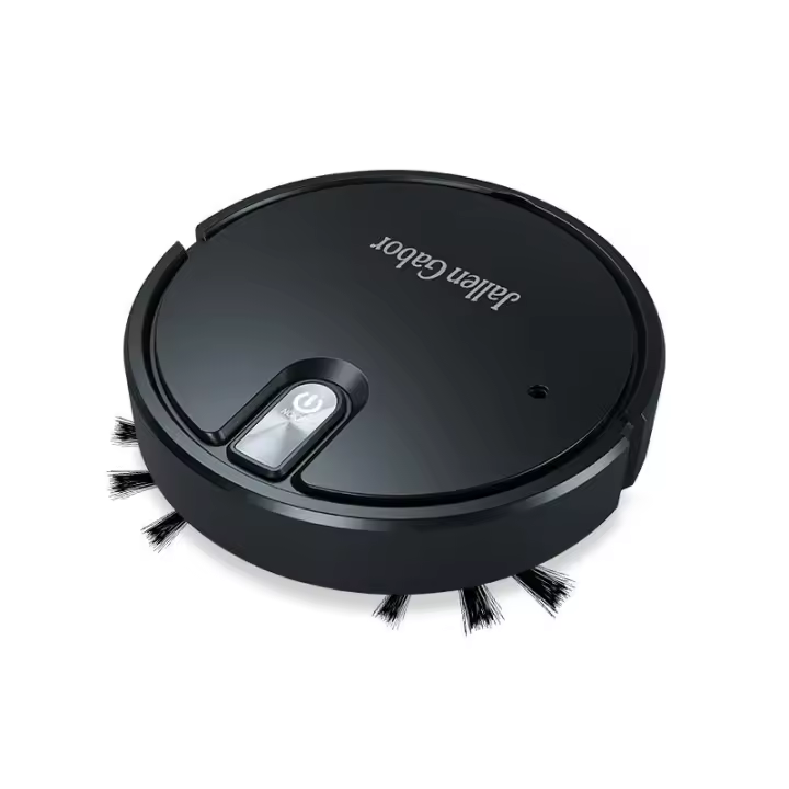 5-in-1 Robot Vacuum Cleaner With Led Atmosphere Lights - Black Color - 1