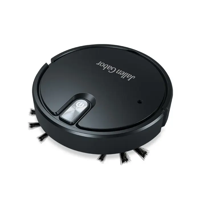 5-in-1 Robot Vacuum Cleaner With Led Atmosphere Lights - Black Color - 1