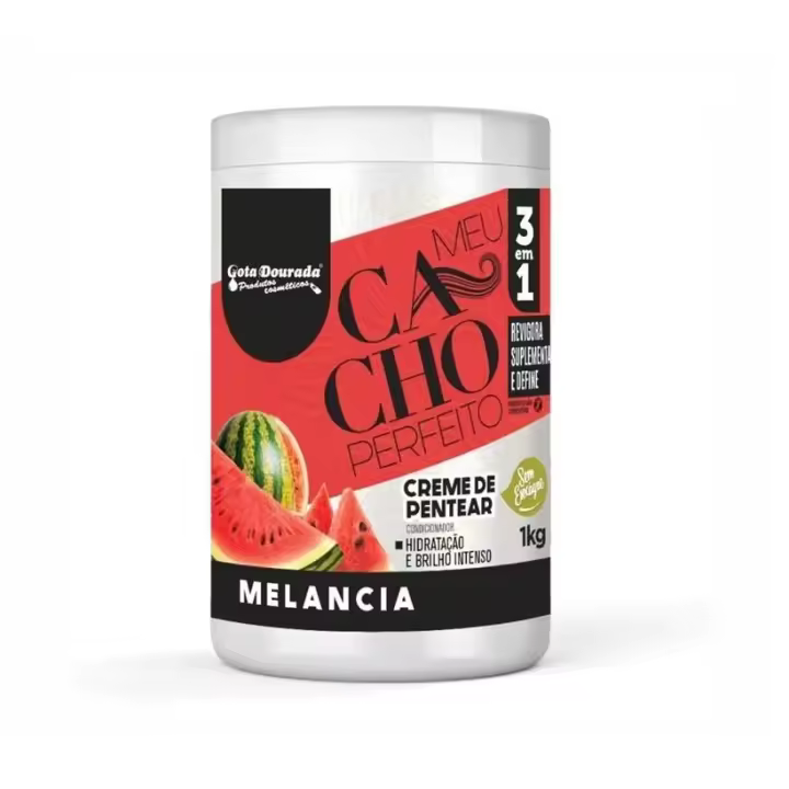 GOTA DOURADA Cacho Perfeito Creme De Pentear Melancia 1Kg - 1