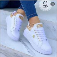 Zapatos Casuales Para Mujer Con Decoración De Mariposa Y Punta Redonda Suela Plataforma Cordones De Encaje Zapatos De Piel Vulcánicos Para Damas - details 2