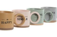 Set de tazas de Porcelana New Bone con Acabado Mate, Capacidad de 390 ml, Tamaño 14.5 x 9 x 8 cm, Diseño Sofisticado y Moderno, Perfecta para Café, Té o Infusiones, Ideal para Uso Diario, Regalos, Decoración - details 0