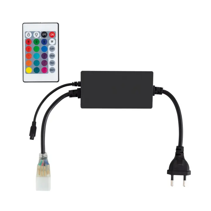 Ledkia Controlador Tira LED RGB 220V Ultrapower | Control Remoto IR 24 Botones - 1