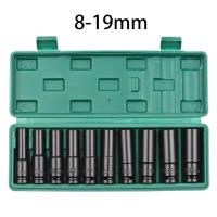 Juego De 10 Piezas De Rodilleras De 6 Puntos 1/2 Pulgada Tamaños Métricos De 8 a 24 Mm Acero Carbono Caja De Almacenamiento Dura Para Mecánicos - details 7