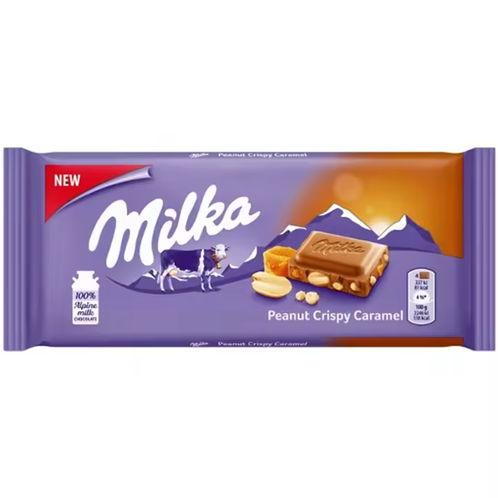 Tabletas de chocolate Milka - Diferentes sabores disponibles: Milka Daim, Caramelo con Cacahuete, Milka con galleta Tuc... - 1