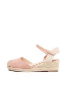 Lyla Wang alpargatas doradas cuñas bajas de esparto con plataforma mujer con plantilla acolchada - details 15