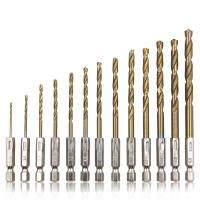Juego De 13 Piezas De Brocas De Titanio Hexagonales 1.5-6.5mm Para Taladro Eléctrico Herramienta De Reamado Y Torcidos - details 0