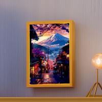 Lámpara De Pared LED Con Fotografía De La Montaña Fuji De Japón Lámpara Nocturna Decorativa Para El Hogar Regalo De Navidad Forma De Luna - details 5