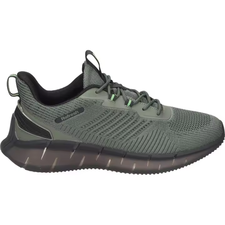 REFRESH | Zapatillas Refresh para Hombre – Deportiva en Color Verde Khaki – Sneaker con Cierre de Cordones – Estilo Casual – Versátiles – Cómodas – Ligeras – Modelo 172349 - 1