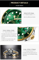Reloj Mecánico PAGANI DESIGN Para Hombre Cristal De Zafiro Resistente Al Agua Acero Inoxidable Deportivo Lujo Automático Con Calendario Completo Y Luz Nocturna - details 25