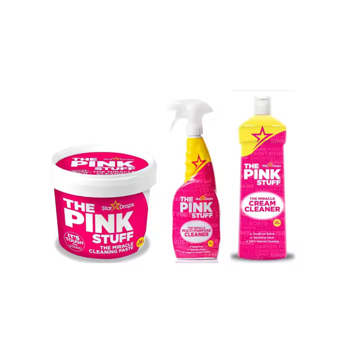 Pack 3 unidades Ahorro Completo -Pasta Pink Stuff Miracle Cleaning Paste850g(1ud)+Spray Multiusos Pink Stuff Miracle Multi-purpose Cleaner 750ml(1ud)+ Crema limpiadora Pink Stuff Miracle Cleaning Cream500ml(1ud) - 1