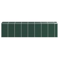 Cobertizo de jardín acero galvanizado verde 191x725x198 cm Decoración de muebles de jardín al aire libre - details 5