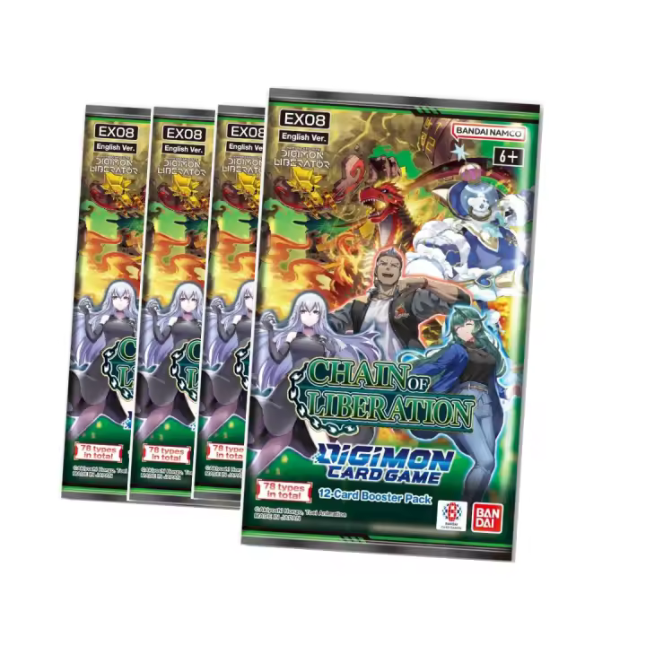 Digimon Liberator EX08: Lote de 4 Sobres. Digimon TCG. Trading card game. Blackfire. - 1