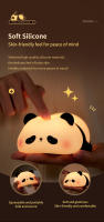 Lámpara Nocturna LED Recargable USB Con Diseño De Panda De Silicona Divertida Para Decoración De Escritorio Y Cama Regalo Para Niños Función De Timer - details 7